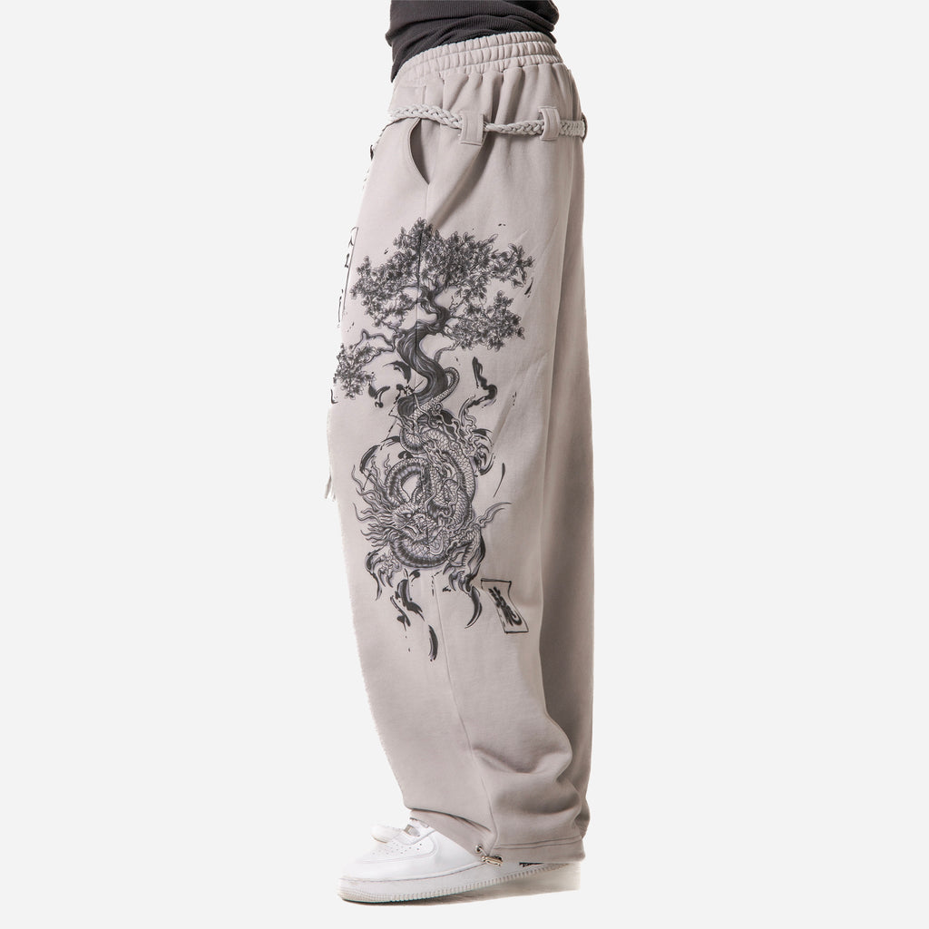 BONSAI DRAGON WIDE-LEG SWEATPANTS