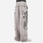 BONSAI DRAGON WIDE-LEG SWEATPANTS