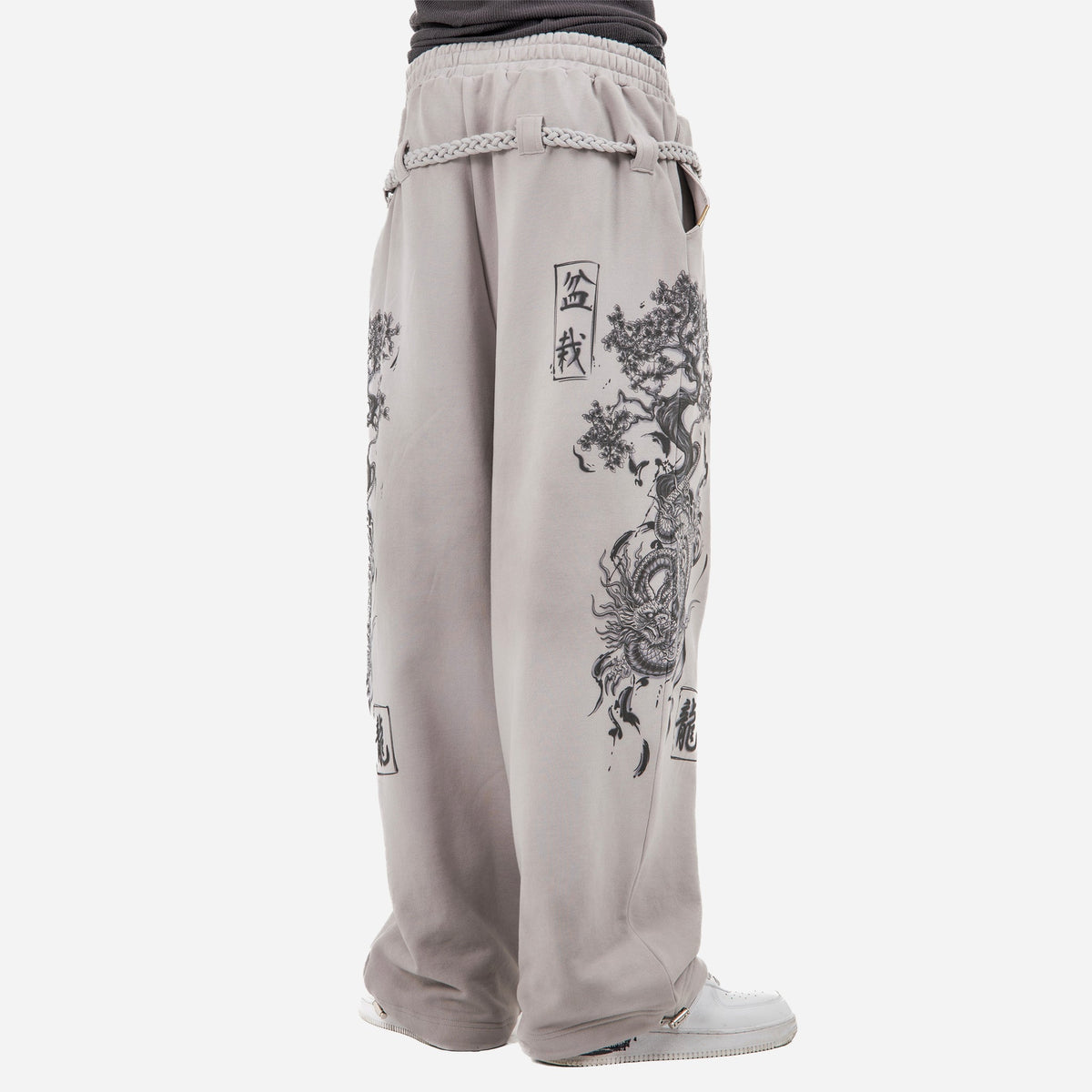BONSAI DRAGON WIDE-LEG SWEATPANTS