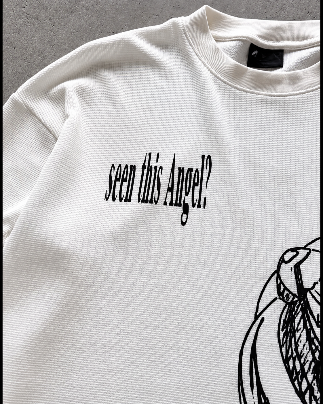ANGEL SKETCH WAFFLE TEE