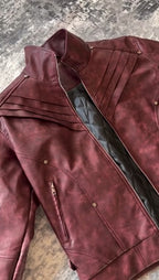 Burgundy Moto Jacket